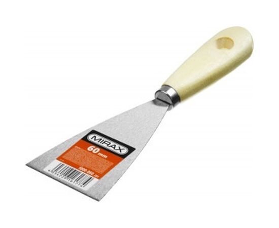 Шпатель стальной c деревянной ручкой, 60 мм MIRAX 1000-060_z01 