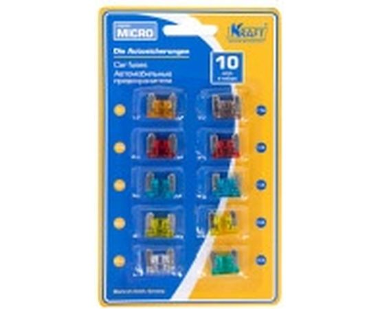 Набор предохранителей KRAFT MICRO 10 шт, Без пинцета KT 870023 