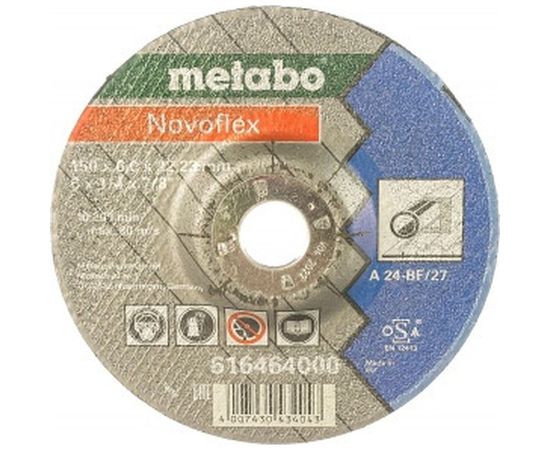 Диск шлифовальный Novoflex по металлу (150x22,2х6 мм) Metabo 616464000 