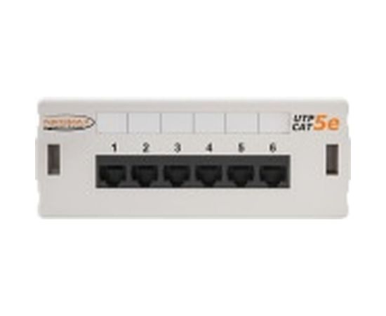 Настенная панель NIKOMAX 6 портов, светло-серая NMC-WP06UD2-GY 