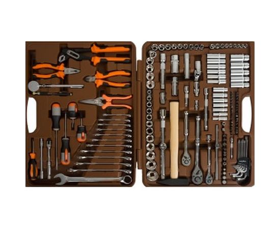 Набор автомобильного инструмента 1/2"DR, 3/8"DR и 1/4"DR, 150 предметов&nbsp;Ombra OMT150S 