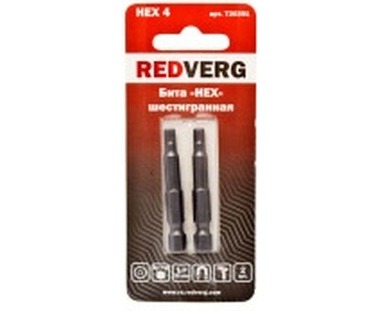 Бита HEX4, 50 мм, 2 шт. REDVERG 6623493 
