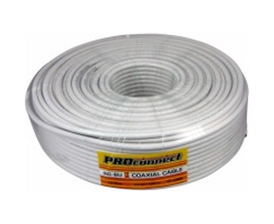 Кабель RG-6U, 48%, 75 Ом, 100м, белый PROCONNECT 01-2205 