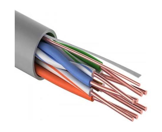 Кабель PROconnect UTP 4PR 24AWG, CCA, CAT5e, PVC, серый, бухта 100 м 01-0043-3-100 