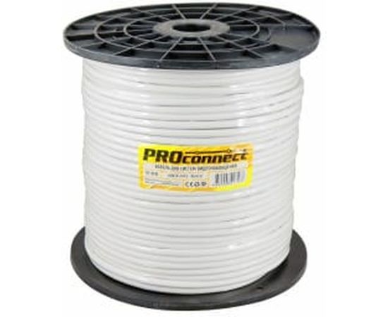 Кабель для видеонаблюдения KBK-B-2 + 2х0.50кв.мм CCA, 96%, 200м, белый PROCONNECT 01-4216 