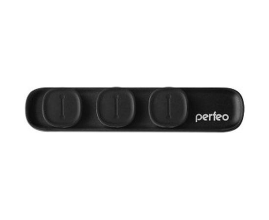 Магнитный фиксатор PERFEO на 3 кабеля 2-4 мм магнитный черный 30&nbsp;012&nbsp;116 