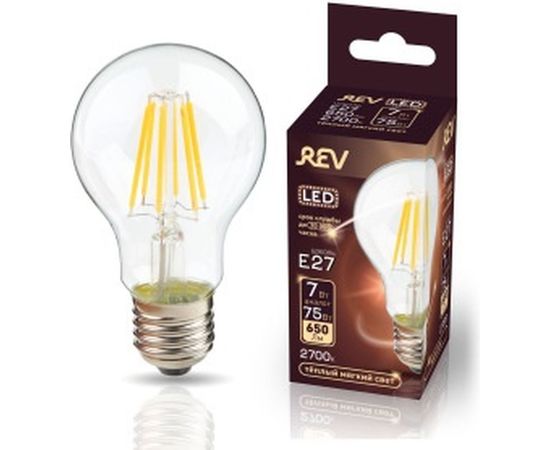 Светодиодная лампа REV FILAMENT груша, A60, E27, 5W, 2700K, DECO Premium 32422 5 