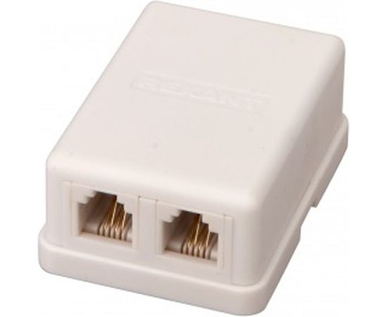 Телефонная розетка Rexant 2 6P-4C (15шт) 03-0002 