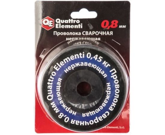 Проволока сварочная нержавеющая (0.45 кг; 0.8 мм) QUATTRO ELEMENTI 770-407 