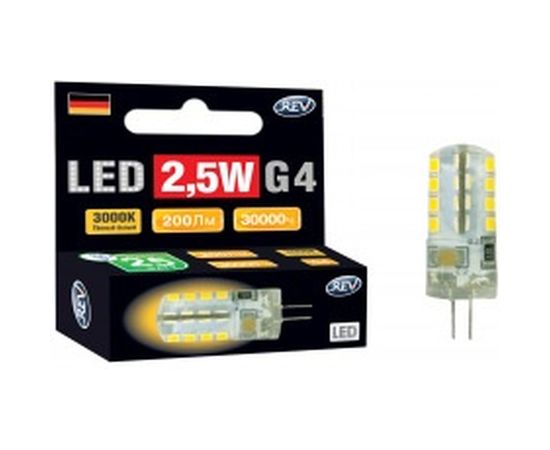 Светодиодная лампа REV JC G4, 2,5W, 3000K, 220V 32437 9 