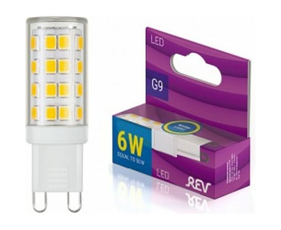 Светодиодная лампа REV JCD G9 6W, 2700К 32383 9 