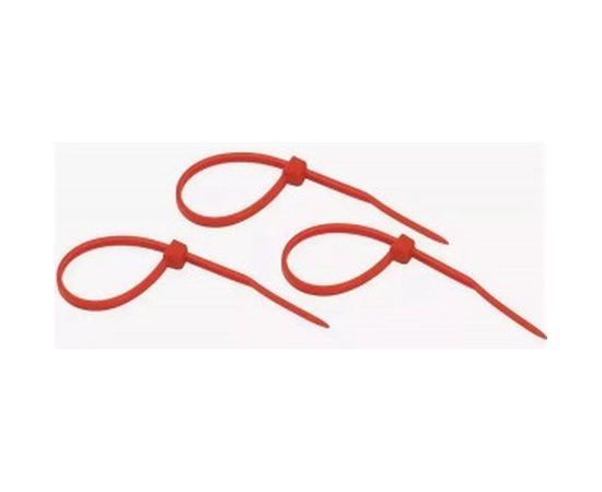 Хомут REXANT nylon 100 х 2.5 мм 25шт красный 07-0106-25 