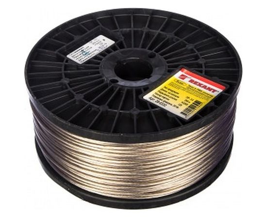 Стальной трос REXANT в ПВХ изоляции d=3.0 мм, катушка 200 метров 09-5330 