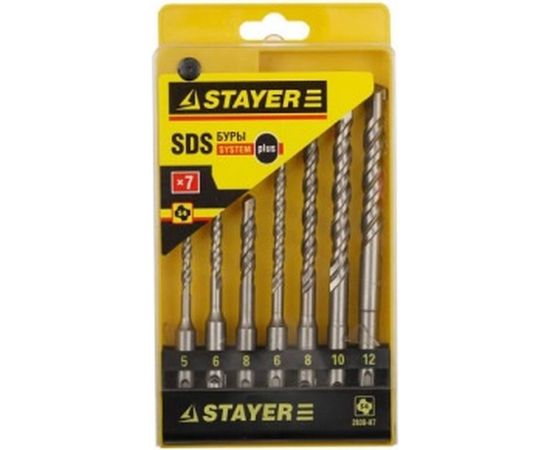 Набор буров (SDS-plus; 7 шт.) по бетону STAYER 2930-H7 
