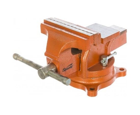 Слесарные поворотные тиски 125 мм с наковальней SPARTA 186255 