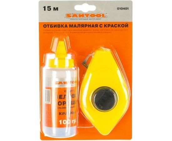 Малярная отбивка SANTOOL 15м с краской 010401 