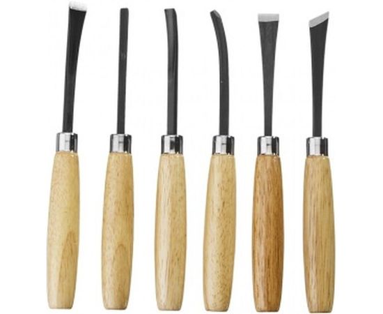 Набор фигурных резцов с деревянной ручкой, 6шт Stayer 1832-H6 