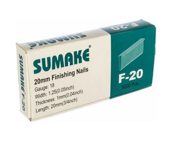Гвозди (20 мм) 5000 шт для гвоздезабивателей F18/30; F18/50 Sumake F-20 