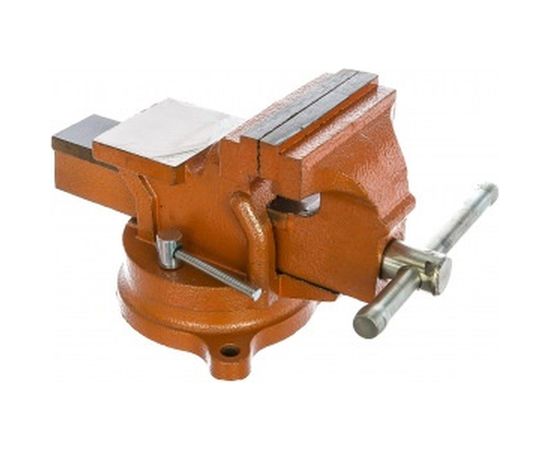 Слесарные поворотные тиски 100 мм с наковальней SPARTA 186235 