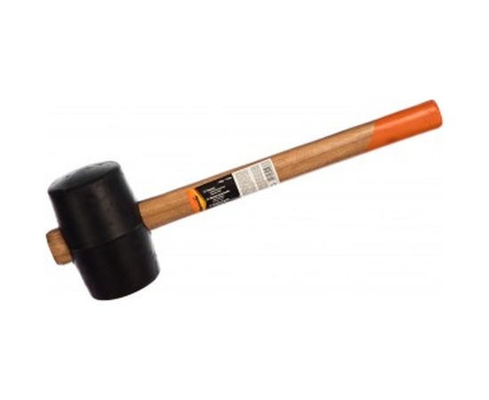 Резиновая киянка SPARTA 680 г черная резина, деревянная рукоятка 111555 