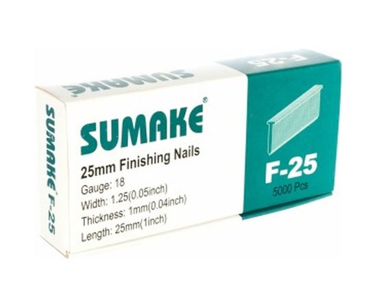 Гвозди (25 мм) 5000 шт. для гвоздезабивателей F18/30; F18/50 Sumake F-25 