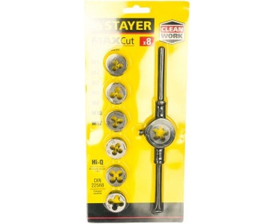 Набор плашек STAYER MASTER плашкодержатель, плашки 7шт, 8 предметов 28015-H8_z01 