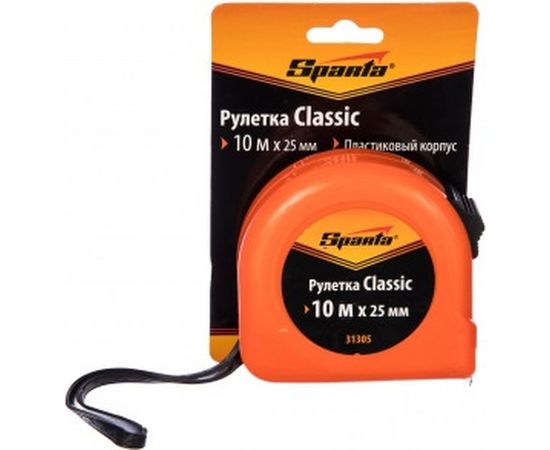 Рулетка 10 м х 25 мм Classic SPARTA 31305 