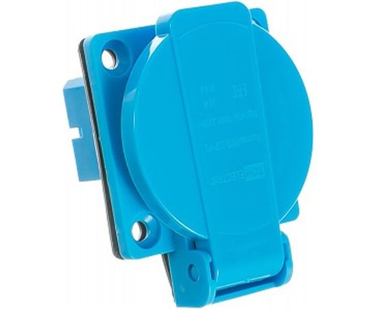 Панельная розетка с крышкой для скрытой установки TDM РП10-3 IP44 16А 2Р+РЕ 220В SQ0606-0001 