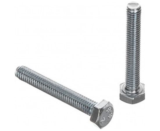 Болт DIN 933 с шестигранной головкой, оцинкованный М6х40, 50шт - коробка Tech-Krep 105204 