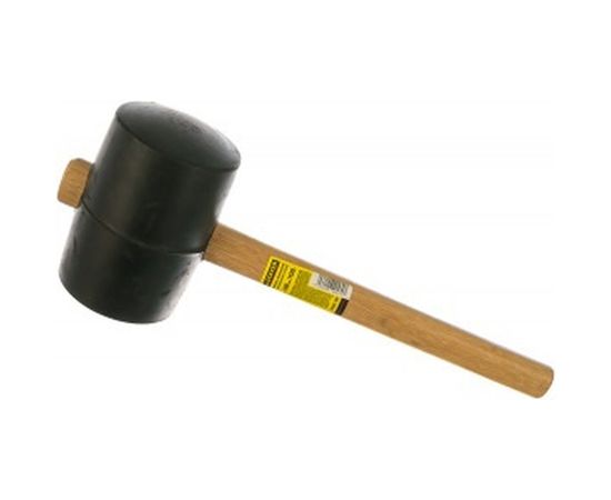 Резиновая черная киянка с деревянной ручкой 1130г STAYER STANDARD 20505-100 