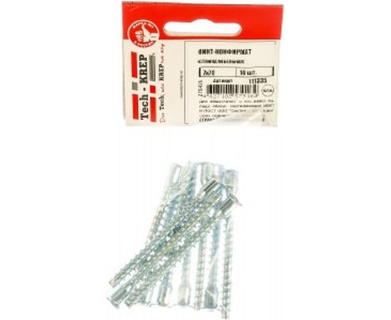 Винт конфирмат Tech-Krep стяжка мебельная 7х70 10 шт- пакет 111335 
