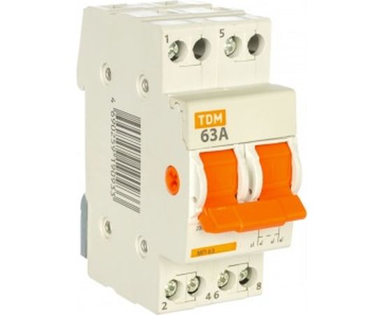 Модульный трехпозиционный переключатель TDM МП-63 2P 63А SQ0224-0018 