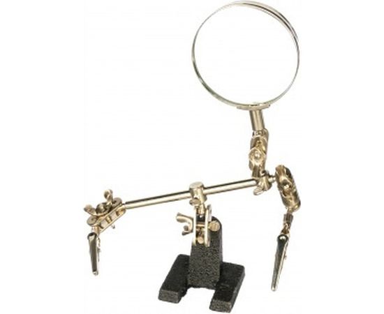 Зажим для пайки с лупой "Третья рука" SPARTA 914605 