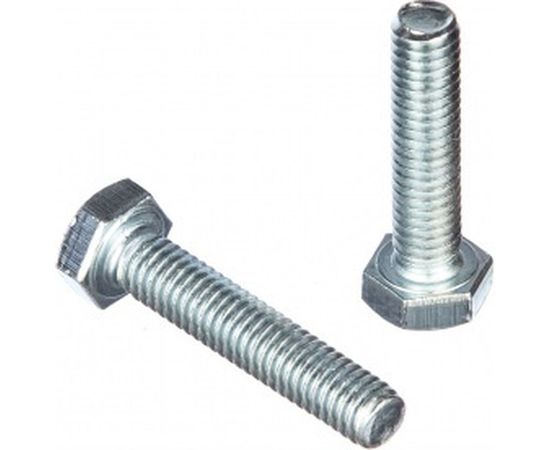 Болт DIN 933 с шестигранной головкой, оцинкованный М6х30, 60шт - коробка Tech-Krep 105203 