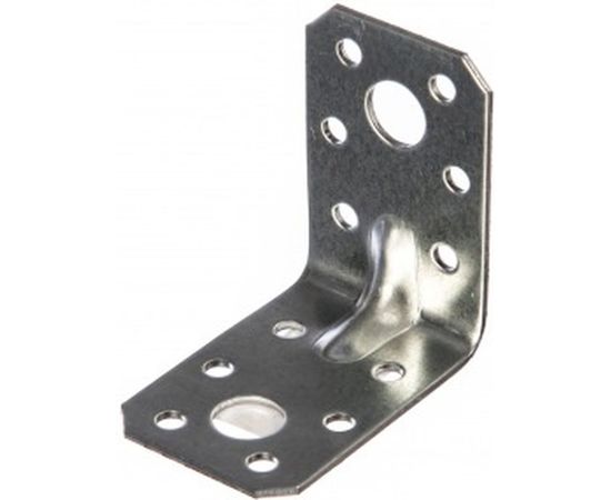 Крепежный усиленный уголок Tech-Krep оцинкованный 50х50х36х2,0 мм - накл. 124410 