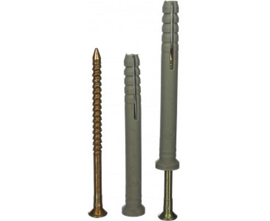 Дюбель-гвоздь 6х60 потайная манжета, полипропилен 100шт - ведро Tech-Krep 101468 