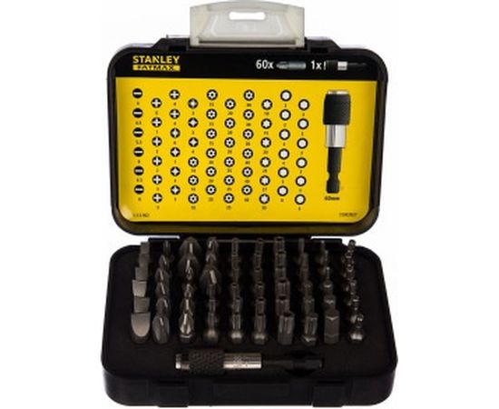 Набор вставок отверточных Expert с магнитным держателем (1/4", 61 предмет) Stanley 1-13-902 