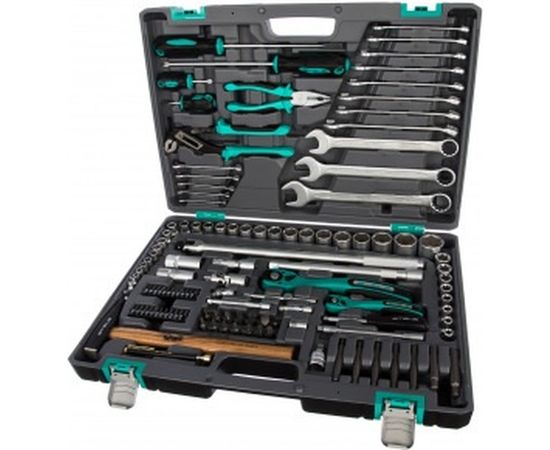 Набор инструмента 1/4", 1/2", CrV, S2, усиленный кейс, 119шт STELS 14112 