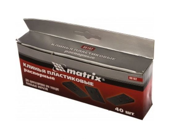 Пластиковые распорные клинья для корректировки при укладке напольных покрытий, 40 шт MATRIX 88102 – изображение 2