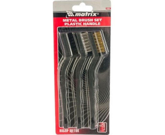 Набор щеток металлических с пластмассовой ручкой (3 шт.) MATRIX 74860 – изображение 2