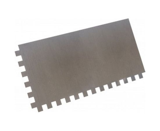 Гладилка Gigant 130х270 мм зуб 10х10 мм из нержавеющей стали с пластиковой ручкой SPT 050 – изображение 3