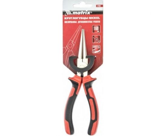 Круглогубцы 160мм, никелированные, двухкомпонентные рукоятки MATRIX NICKEL 17355 – изображение 4