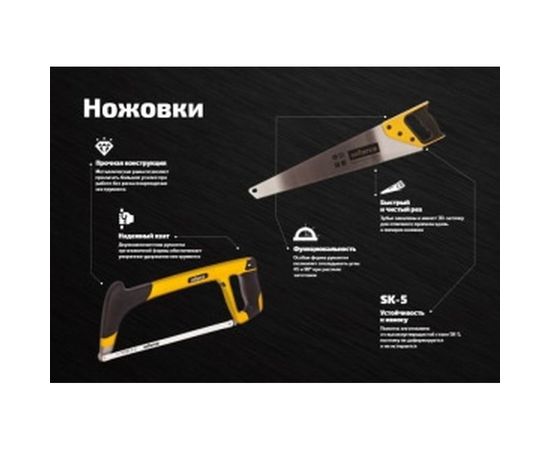 Ножовка по дереву Inforce 450 мм 06-08-17 – изображение 2