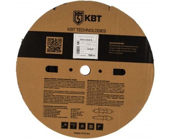 Трубка термоусадочная ТУТнг-6/3 черная КВТ 60088 – изображение 2