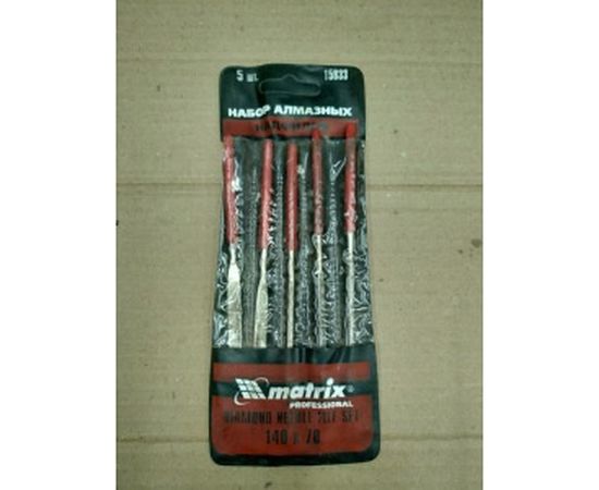 Набор алмазных надфилей 140х70х3, 6 шт MATRIX MASTER 15834 – изображение 2