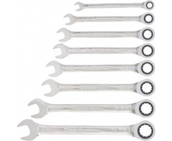 Набор комбинированных трещоточных ключей MATRIX 8 шт 14513 – изображение 2