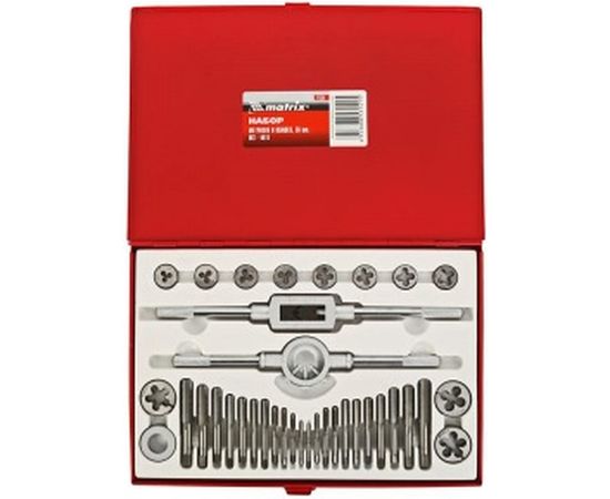 Набор метчиков и плашек М3 - М16, 36 предметов MASTER 77339 – изображение 2