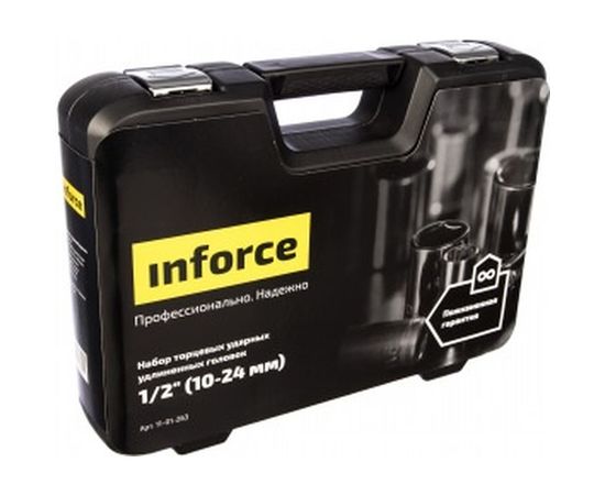 Набор торцевых ударных удлиненных головок (1/2"; 10-24 мм) Inforce 11-01-263 – изображение 3