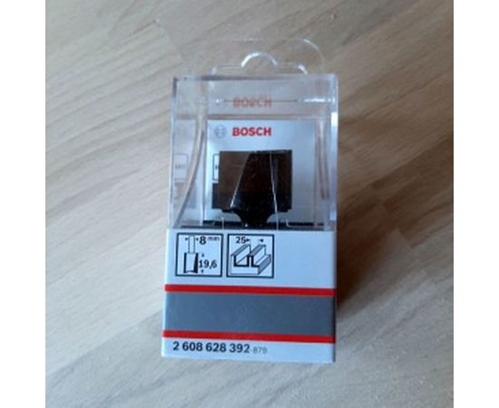 Фреза пазовая прямая (20х25 мм; хвостовик 8 мм) по дереву Bosch 2608628390 – изображение 5