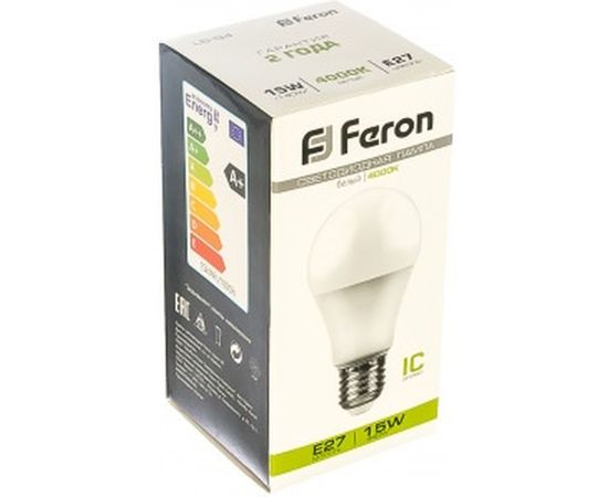 Светодиодная лампа Шар E27 15W 4000K Feron LB-94 25629 – изображение 2